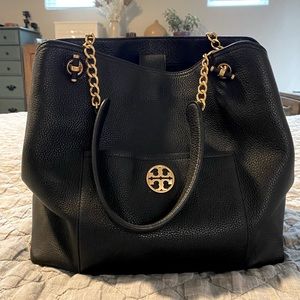Tory Burch Genuine Leather Black Handbag. Purchased new, excellent condition.